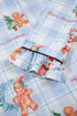 Plaid Cartoon Print Shirt Top And Pants Lounge Set