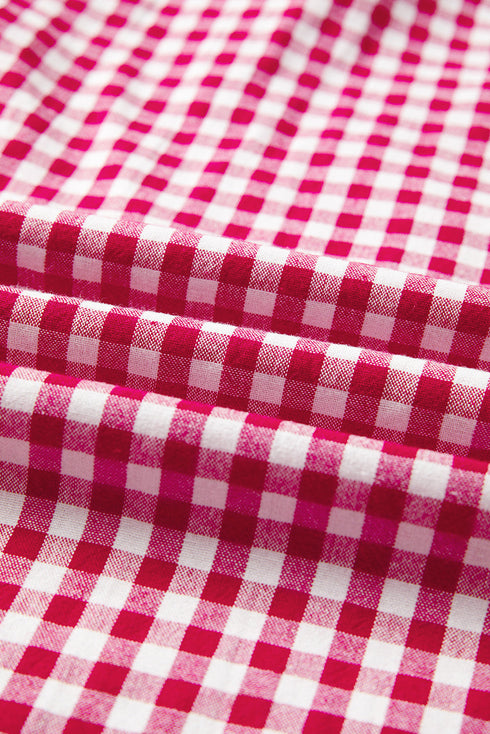 Plaid Casual Wide Leg Southern Belle Cotton Trousers