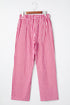 Plaid Casual Wide Leg Southern Belle Cotton Trousers