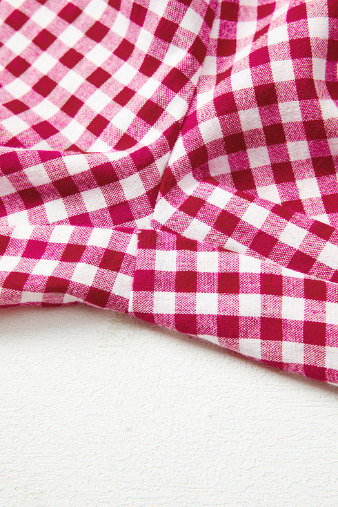 Plaid Casual Wide Leg Southern Belle Cotton Trousers