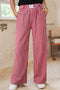 Plaid Casual Wide Leg Southern Belle Cotton Trousers