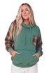 Plaid Check Pattern Hooded Grunge Inspired Layering Hoodie