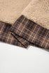 Plaid Collar Button Front Fleece Pullover Sweatshirt