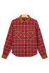 Plaid Collared Button Detail Southern Belle Shacket