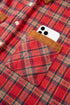 Plaid Collared Button Detail Southern Belle Shacket