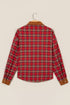 Plaid Collared Button Detail Southern Belle Shacket