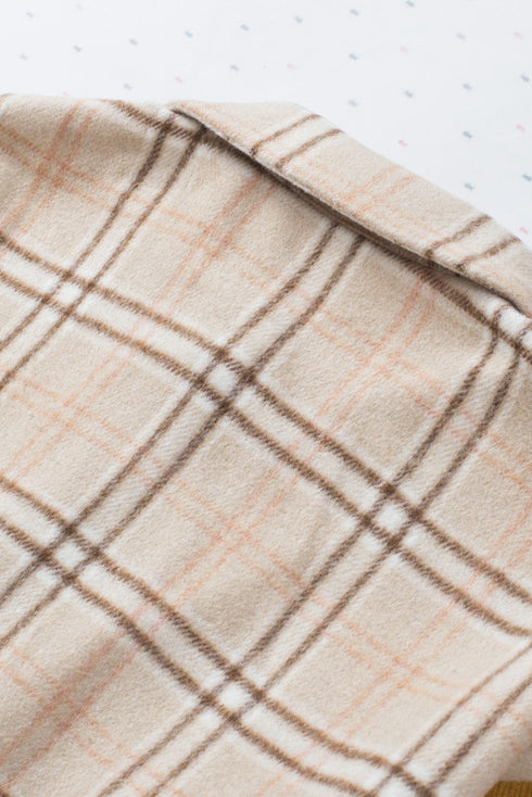 Plaid Color Block Patchwork Shirt Jacket With Pocket