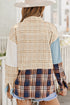 Plaid Color Block Patchwork Shirt Jacket With Pocket