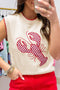 Plaid Crawfish Graphic Crew Neck Knit Sweater Vest