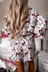 Plaid Deer Print Button Down Viscose Sleepwear Set