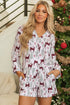Plaid Deer Print Button Down Viscose Sleepwear Set