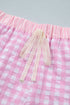 Plaid Gingham Ruffle Striped Lace Tie Casual Shorts