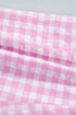 Plaid Gingham Ruffle Striped Lace Tie Casual Shorts