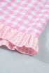 Plaid Gingham Ruffle Striped Lace Tie Casual Shorts