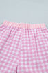 Plaid Gingham Ruffle Striped Lace Tie Casual Shorts
