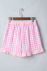 Plaid Gingham Ruffle Striped Lace Tie Casual Shorts