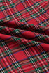 Plaid Half Button Long Sleeve A Line Mini Dress