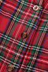 Plaid Half Button Long Sleeve A Line Mini Dress