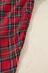 Plaid Half Button Long Sleeve A Line Mini Dress