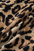 Plaid Leopard Print Patchwork Long Sleeve Shorts Sleepwear