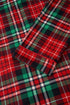 Plaid Leopard Print Patchwork Long Sleeve Shorts Sleepwear
