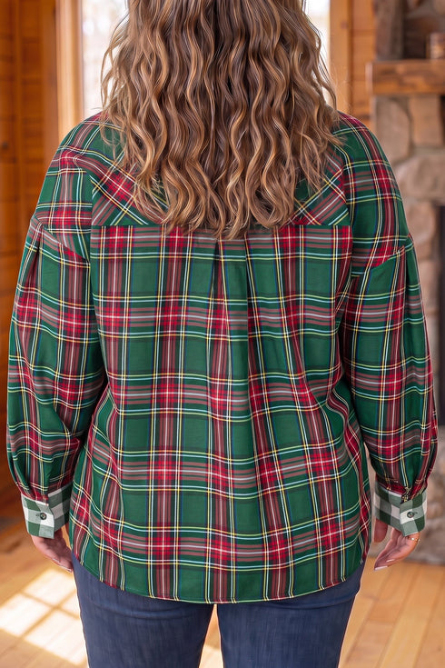 Plaid Long Sleeve Southern Belle Inspired Rustic Shirt