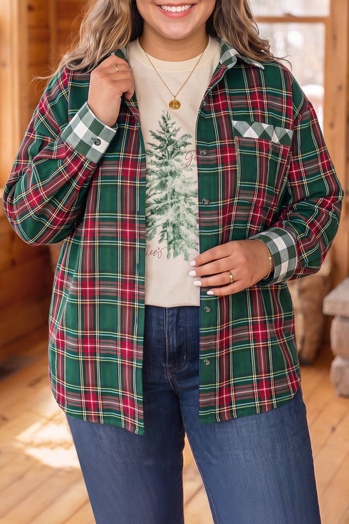 Plaid Long Sleeve Southern Belle Inspired Rustic Shirt