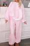 Plaid Long Sleeve Two Piece Pant Set