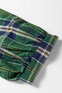 Plaid Notched Neck Long Sleeve H Line Mini Dress