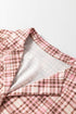 Plaid Patch Pocket Long Sleeve Lounge Set