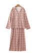 Plaid Patch Pocket Long Sleeve Lounge Set
