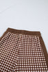 Plaid Patchwork Long Sleeve Pullover Wide Leg Pant Set