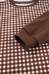 Plaid Patchwork Long Sleeve Pullover Wide Leg Pant Set
