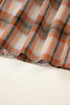 Plaid Patchwork Ruffle Hem Tunic Shirt Mini Dress