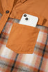 Plaid Patchwork Ruffle Hem Tunic Shirt Mini Dress