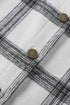 Plaid Pattern Buttoned Shirt Coat With Slits