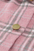 Plaid Pattern Buttoned Shirt Coat With Slits