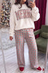 Plaid Pattern Drawstring Elastic Waist Retro Inspired Pants