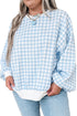 Plaid Pattern Southern Belle Inspired Rustic Layering Sweatshirt
