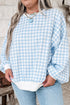 Plaid Pattern Southern Belle Inspired Rustic Layering Sweatshirt