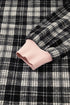 Plaid Polo Collar Zip Up Contrast Trim Mini Dress