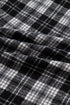 Plaid Polo Collar Zip Up Contrast Trim Mini Dress