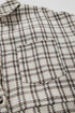 Plaid Print Buttoned Raw Hem Tunic Shirt Midi Dress