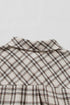 Plaid Print Buttoned Raw Hem Tunic Shirt Midi Dress