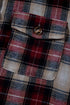 Plaid Print Chest Pocket Button Down Hooded Shacket