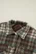 Plaid Print Chest Pockets Turn Down Collar Shacket