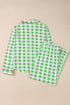 Plaid Print Contrast Trim Long Sleeve Loungewear Set