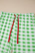 Plaid Print Contrast Trim Long Sleeve Loungewear Set