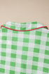 Plaid Print Contrast Trim Long Sleeve Loungewear Set