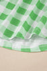 Plaid Print Contrast Trim Long Sleeve Loungewear Set